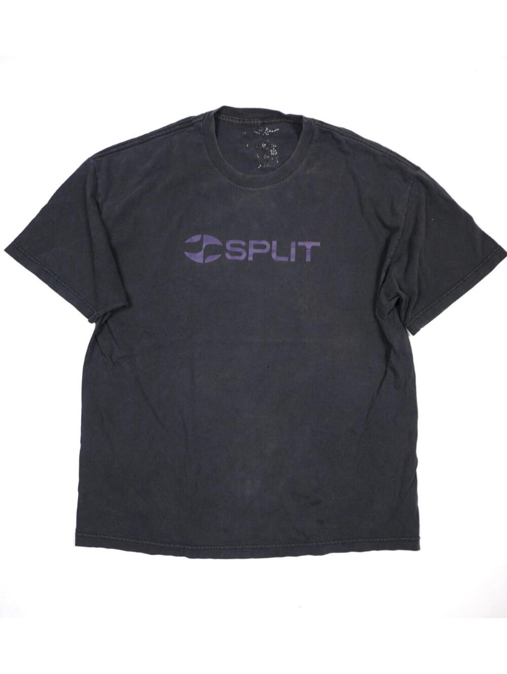 Vintage Y2K Split Skateboards Shirt Mens XL Cyber Snow Grunge Faded Black Tee